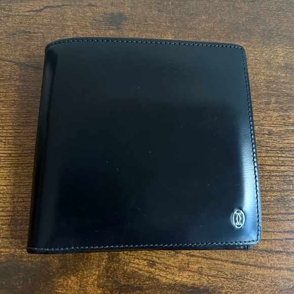 Cartier Black Leather Bifold Wallet
